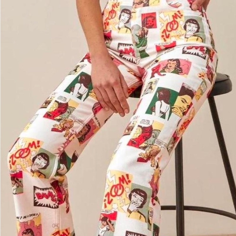 Reformation Comic Print Women Jeans - Multicolor